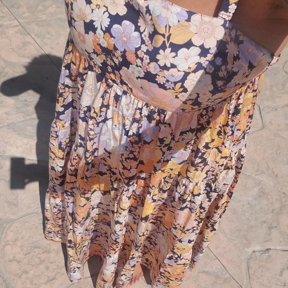 Free People Park Slope Tiered Floral Cotton Maxi Dress - Picture 2 of 3